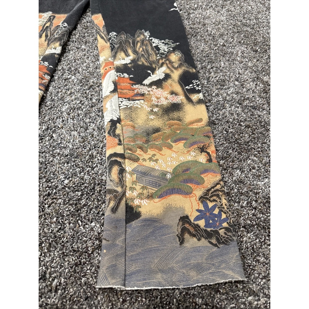 Paparazzi Women's Sweatpants 100% Cotton Crane Scenic Asian Themed Size XS Low - Picture 3 of 11